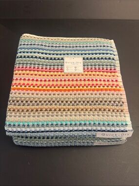 2pc TRULY LOU Quick Dry Zero Twist Cotton Bath Towel Set -Multi